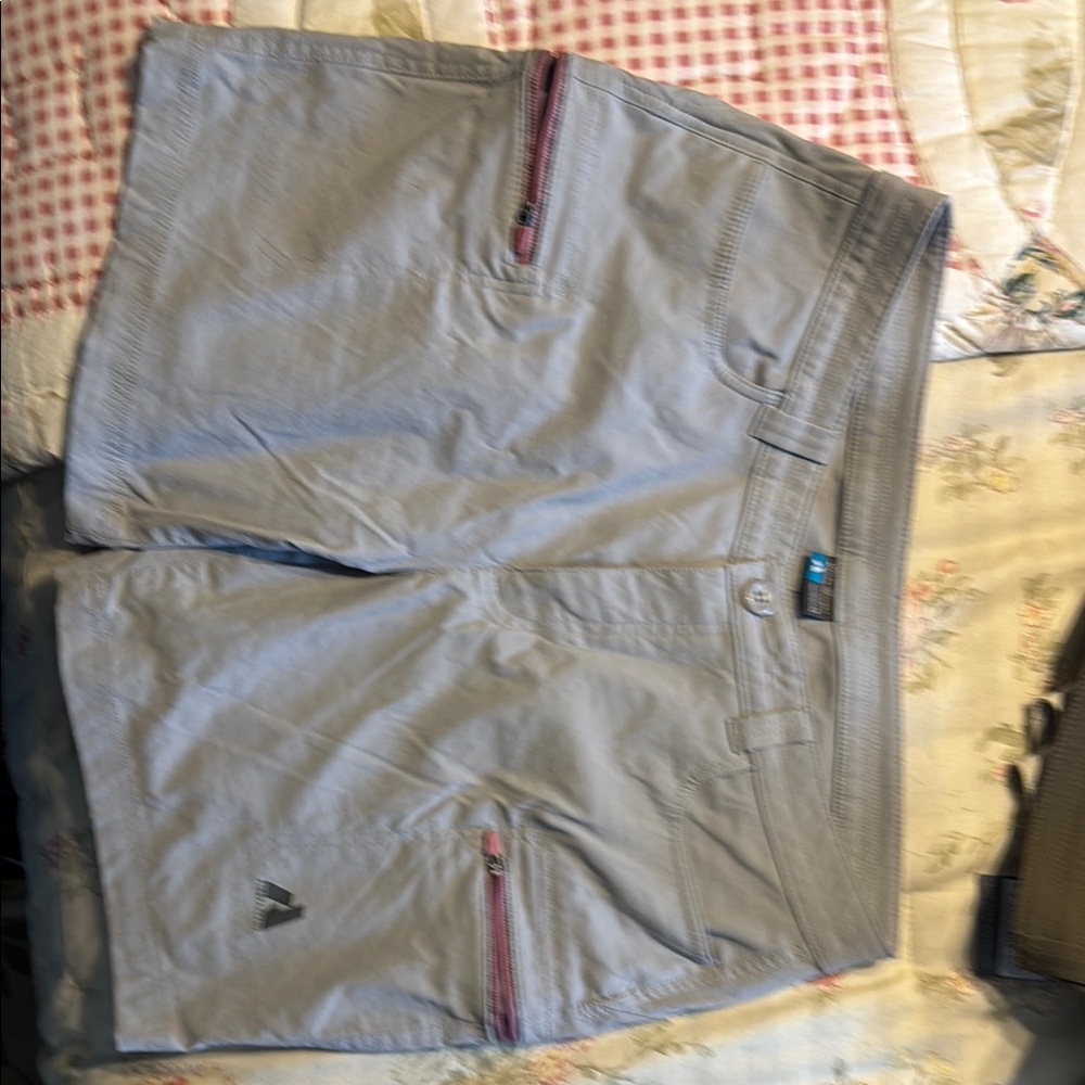 Eddie Bauer First Ascent Womens Gray Shorts with pink Accents